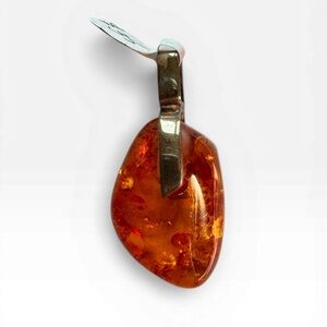 NWT - Genuine Baltic Amber Minimalist Pendant